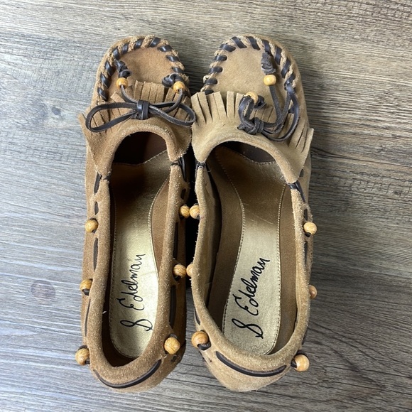 Sam Edeman Angelina Wedge Moccasin with Wood Heel, size 8.5 - Picture 6 of 8